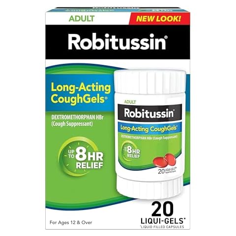 Robitussin 8 Hour Liqui-gels Cough, Adult Formula - 20 count Liqui-Gels Cover