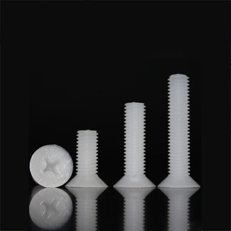 11pcs M5 Phillips Countersunk head screws PVDF plastic bolt nail Corrosion resistant Resistant to strong acid and alkali - (Size: M5x40mm)