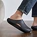 xhuoqdk Fashion Clogs for Men Non Slip Cloud Slides Comfortable Indoor Outdoor Pillows Closed toe Sandals for Women Trendy Beach Shoes Summer (Black-41)