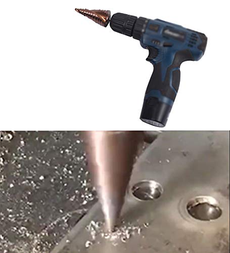 Miniatura 4 de Meichoon Taladro de 0.157-0.866 in, M35 HSS-Co Step Bit Spiral Groove Hex Shank Herramienta de perforación multifuncional HSS Cobalto Counterbore