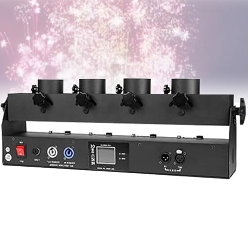 Máquina De Confeti Profesional, 4 Disparos, Lanzador De Confeti Eléctrico, MX512 Y Control Remoto, para El Escenario De La Fiesta De Bodas