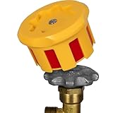 Strong Hand Tools EZ-View Gas Cylinder Valve Indicator, Fits 8 Star Hand Wheel, Gas Saving, Easy Twist, (Red/ON) (Yellow/Off), GVC380, Strong Hand Tools
