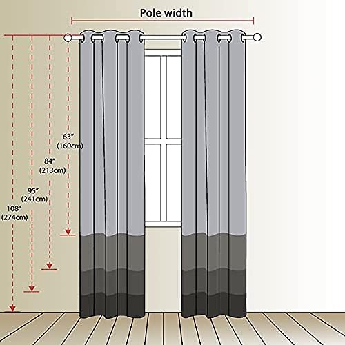 Miniatura 7 de Alexandra Cole - Cortinas a cuadros para sala de estar, dormitorio, cortinas de oscurecimiento a rayas con ojales para tratamiento de ventanas, 2