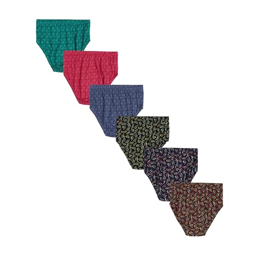 Image of Red Rose Kids Girls Cotton Printed Panty Pack of 6-Assorted