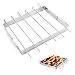 Bhina Brochetas de Acero Inoxidable,Estante para Brochetas,Reutilizable,con 6 Brochetas de Barbacoa,Adecuado para Barbacoa al Aire Libre, Cena Familiar, Fiesta de Cumpleaños, Camping(25.5 CM)
