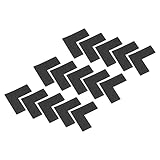 PATIKIL 15 Stück 5s Standort Markierung Ecke 2x2x0.79 Zoll Kerbe L Form Bodenmarkierung für Büro Tischplatte Schreibtisch Lagerboden Schwarz