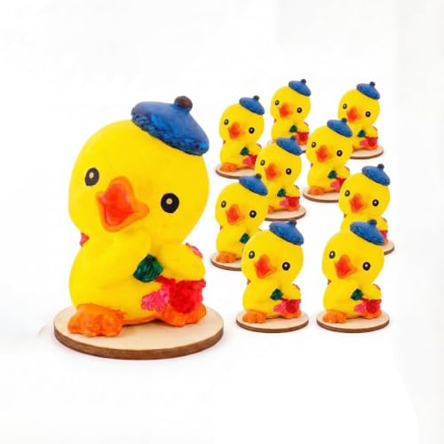 Image of Spartan Kids Paint Your Own Duck Piggy Bank for Kids, DIY Watercolor Craft Activity Set with Lock,190mm Height, Creative Money Saving Box for Boys and Girls, Best Birthday Party Return Gift (10, Duck)