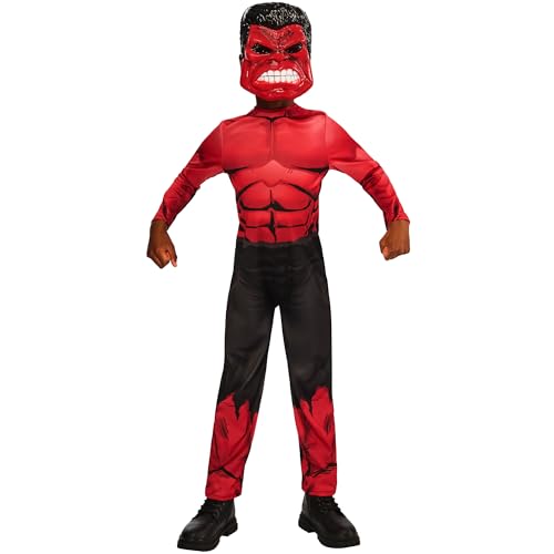 Rubies Official Marvel Red Hulk Classic Child Costume Kids Superhero Fancy Dress Size 5-6 Years Halloween