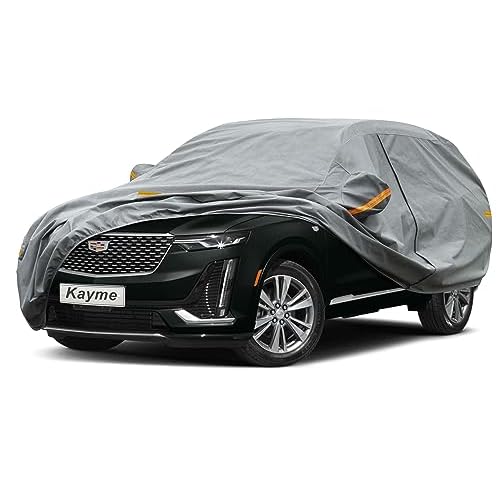 Kayme Heavy Duty SUV Car Cover Custom Fit Cadillac XT6 (2019-2025) Waterproof All Weather for Automobiles, Full Exterior Covers Sun Rain UV Protection