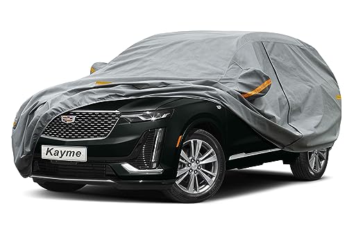 Image of Kayme Heavy Duty SUV Car Cover Custom Fit Cadillac XT6 (2019-2025) Waterproof All Weather for Automobiles, Full Exterior Covers Sun Rain UV Protection.（Deliver About 3-10 Days）