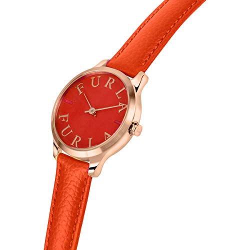 [フルラ]FURLA レディース ライク シンプル ローズゴールド オレンジレッド レザー 革ベルト R4251124505 腕時計 [並行輸入品]