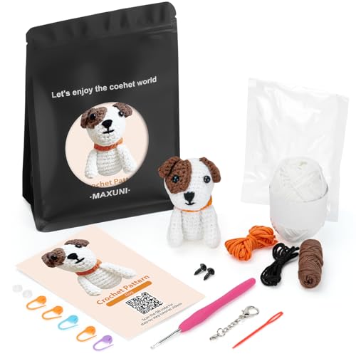 Maxuni Crochet Kit for Beginners - DIY Dog Crochet...