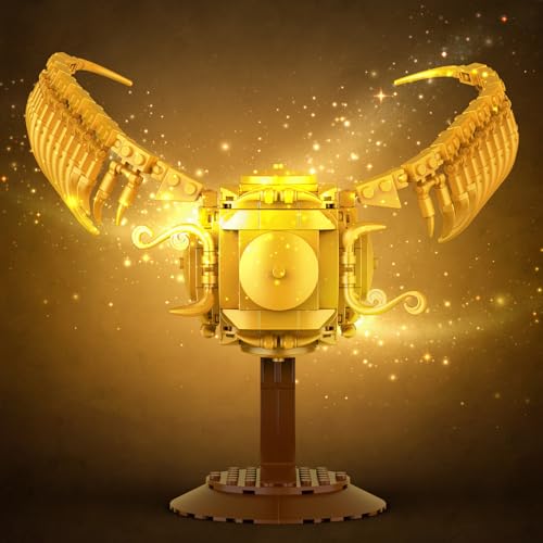 Image of Vziimo Golden Fidget Spinner Building Set, MOC Ideas Magic Golden Ball Model Kit, Creative HP Gift Toys for Teens Adults (371 PCS)