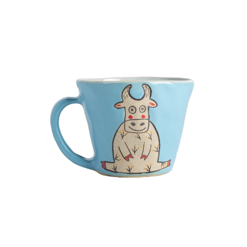 Kaffeetasse Becher keramischer kreativer handgemachter Kaffeetasse Großraum-Haushalts-Trinkbecher handgemaltes Muster Interessante Tasse Teetasse (Color : A)