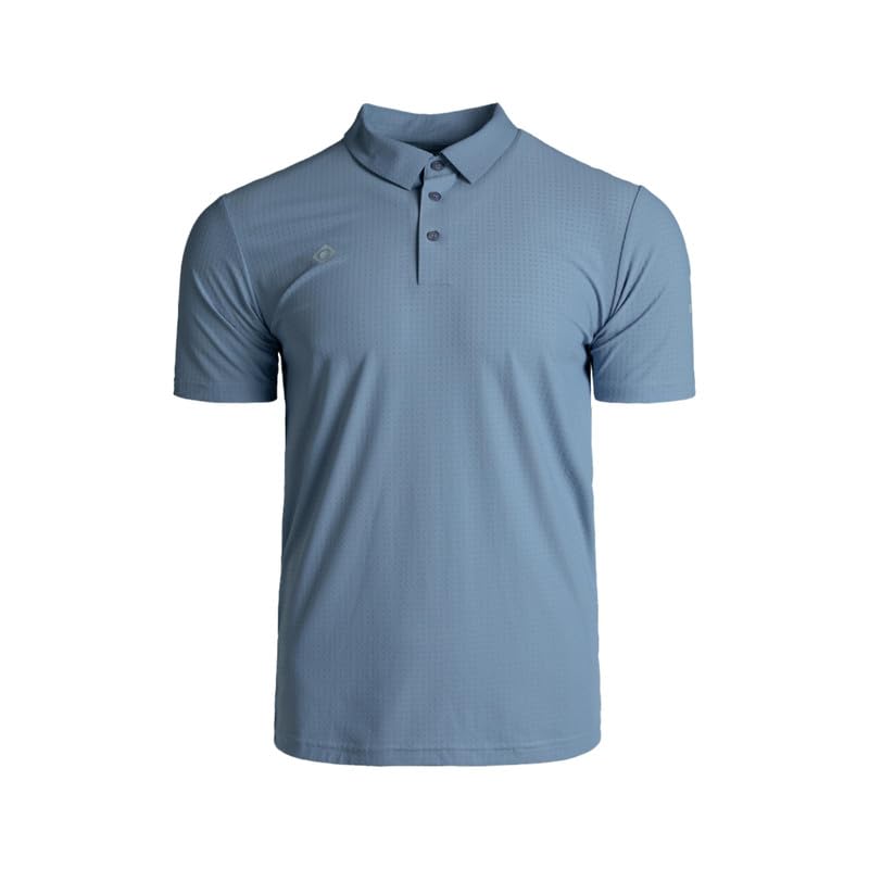 Izas Destin Polo Técnico de Hombre. Camiseta de Manga Corta Ligera y Transpirable para Actividades al Aire Libre y Uso Diario. Blue. XL