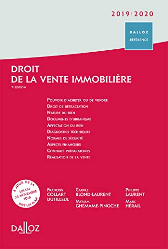 Télécharger Droit de la vente immobilière 2019/20 - 7e ed. PDF Ebook En Ligne
