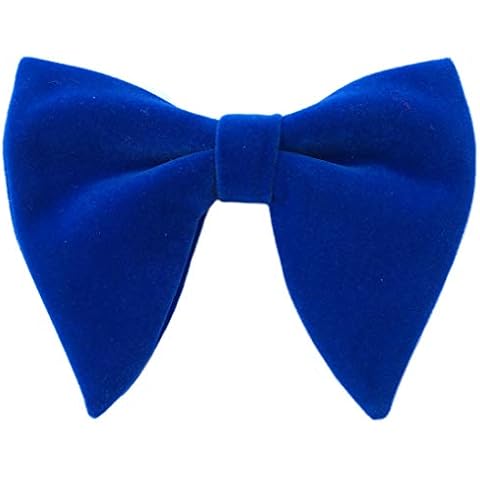 Justar Men's Velvet Bow Ties Pre-Tied Oversized Bowtie Formal Tuxedo Butterfly Big Bowties (Royal Blue) Cover