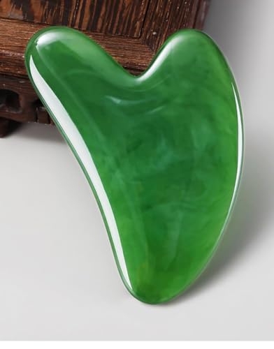 Image of Green Stone Massage Stone - Heart Shaped Healing Crystal for Relaxation, Reiki, Energy Balancing, Chakra Healing, and Spiritual Wellness