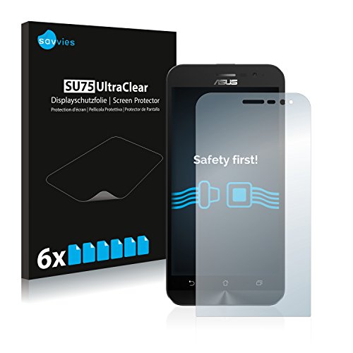 savvies Protection Ecran Compatible avec ASUS ZenFone Go ZB500KL (6 Pièces) - Film Protection Ultra Clair
