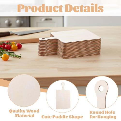 36 Piezas de Tablas de Cortar de Madera con Mango 9"x5.5" miniatura 3