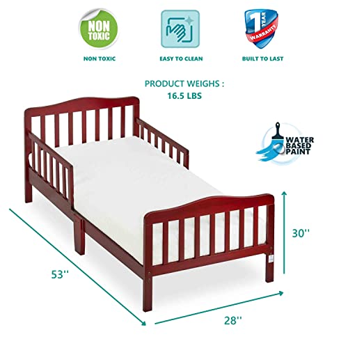 Dream On Me Classic Design Toddler Bed In Cherry, Greenguard Gold Certified 57X28X30 Inch (Pack Of 1) #TOP3