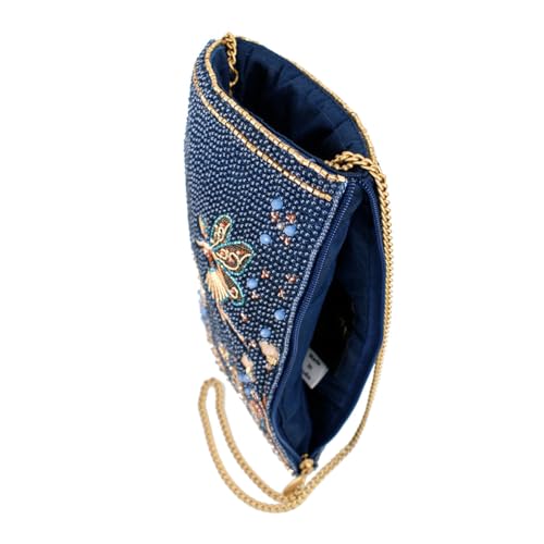 Mary Frances Fairy Dust Crossbody Phone Bag, Blue/Gold4