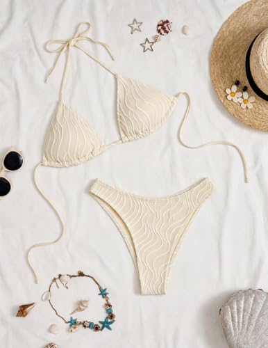 Image of Women's Bikini Sets Crochet Triangle Swimsuits 2 Piece Thong Bathing Suits