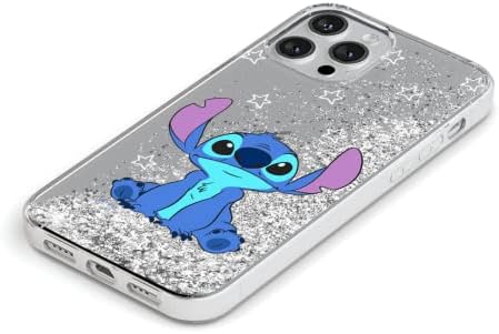ERT GROUP mobile phone case for Apple Iphone 11 original and officially Licensed Disney pattern Stitch 006 optimally adapted to the shape of the mobile phone, with glitter overflow effect