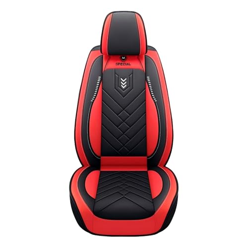 Lsumfpzirga Fundas Asientos Coche para Isuzu Tutti i modelli D-MAX Mu-X 5 posti Isuzu Tous, Todo Incluido Funda Asiento Coche, Lavables Fundas para Asientos de Coche, Accesorios Coche,D/Standard-Red