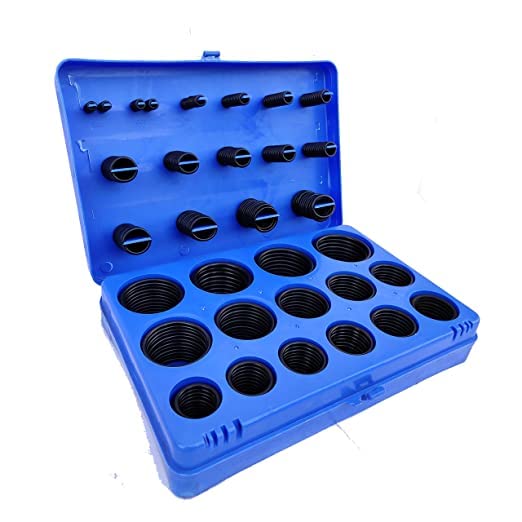 Chetanoring Universal Metric O-Ring Assortment kit multiple use for sealing solution | 386-Piece Set Black Rubber WASHER High Pressure Hose packing ring water pressure Oil seal