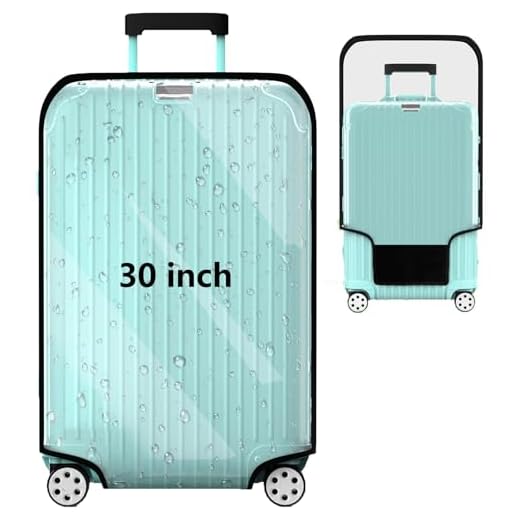 YHOUSE Suitcase Covers For Luggage, 30 Inch Clear PVC Luggage Covers Protector Full Thicken Transparent Waterproof Suitcase Sleeve With Large Velcro for 30" Wheeled Suitcases