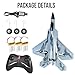 RC Jet Plane 2.4GHz Remote Control Airplane Gift for Kids and Adults - New Planes Model Led Light Aircraft Fighter Army Toy with Extra 3 Battery, Easy to Flying Toys for Boys and Girls