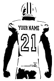 Personalized Custom Football Wall Decal - Choose Your Name & Numbers Custom Player Jerseys Vinyl Decal Sticker Decor Kids Bedroom (18'W x 30'T)