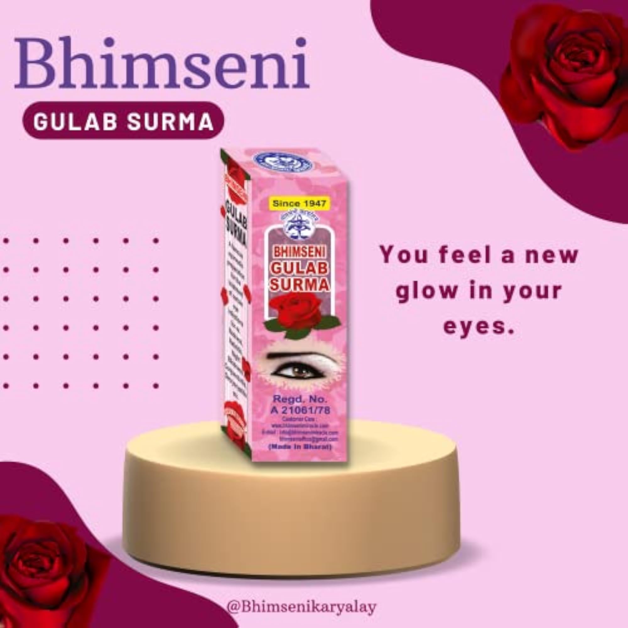 Bhimseni 6in1 Surma - Natural Eye Makeup