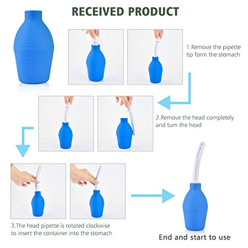 Lâmpada de Enema Artibetter Anal Cleaner Duche Silicone Vaginal Cleaner para Homens e Mulheres 310ML