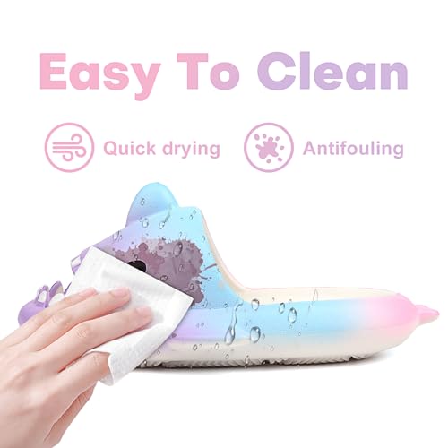 Image of Kids Shark Cloud Slides | Boys Girls Slip On Sandals | Toddler Beach Slippers | Youth Fish Flip Flops Pool Shower Shoes