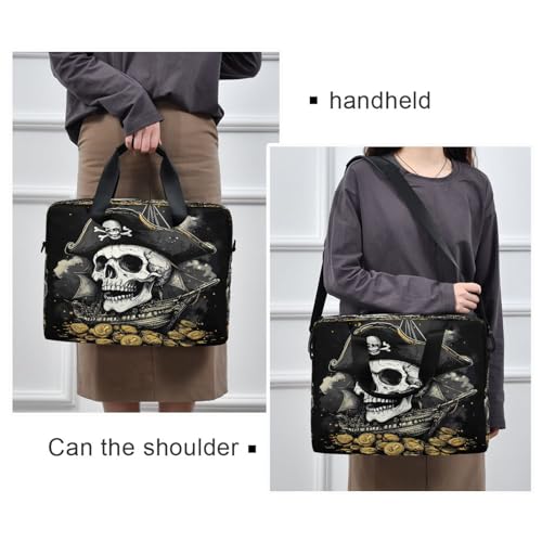 Bolso para portátil ALAZA con estampado Pirata hueso dorado miniatura 2