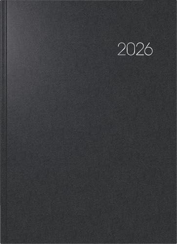 BRUNNEN Buchkalender Mod. 787 '26 | A4, Kunststoff, schwarz