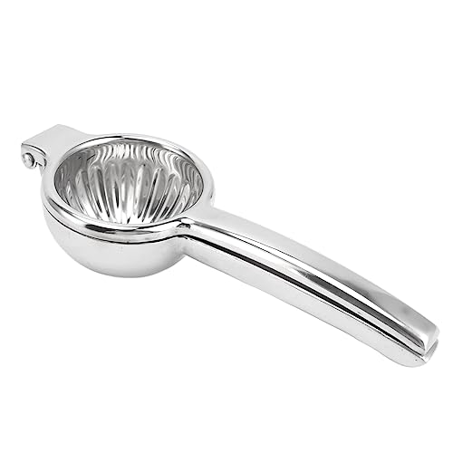 Exprimidor manual de acero inoxidable, pequeño, portátil, exprimidor de frutas para limón, naranja, zanahoria (grande)
