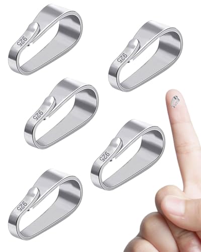 TPZORJX 5 Stück Collierschlaufen 925 Sterling Silber, Kettenverschluss, Kompakt Schmuck Anhänger Ösen, Praktisch Verschluss Anhängerschlaufe, Geeignet für Halskette Anhänger Öse Schmuck DIY TPZORJX 5 Stück Collierschlaufen 925 Sterling Silber, Kettenverschluss, Kompakt Schmuck Anhänger Ösen, Praktisch Verschluss Anhängerschlaufe, Geeignet für Halskette Anhänger Öse Schmuck DIY
