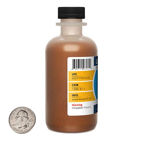 Iron Oxide Red Magnetic / 1.5 Pounds / 8 Bottles / 99% Pure USP Food Grade / 44 Micron Powder