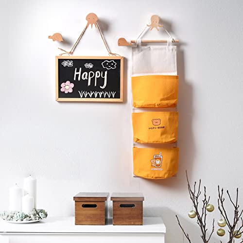 Wonqexz Wall Hook,Child Baby Nursery Wood Wall Hook, Natural Sea Aquatic Animal Coat Hooks,Wooden Hooks,Children Wall Mounted Hook,Set Of 4 #TOP6