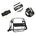 Gonex Clear Crossbody Tote Bag, NFL Stadium Approved PVC Transparent Messenger Shoulder Bag, See Through Bag for Women Black