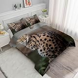 Syhi Qlty Serval Bettdecke 135x200 4 Jahreszeiten Braune Tiere Ganzjahresdecke Waschbar Erwachsene...