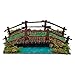 AC - Puente de Troncos con río para Belén, Fabricado en Resina, Adorno, Nacimiento, Pesebre, Navidad, decoración Tradicional - 16,5 x 9 x 5,5 cm