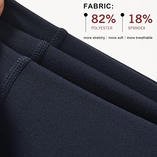 Baleaf Women's Knee Length Leggings High Waisted Plus Size Yoga Workout Exercise Capris For Casual Summer With Pockets Navy Blue Xxl #TOP3