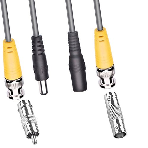 Henxlco 4 Pack 100 Feet Bnc Video Power Cable Security Camera Pre-Made All-In-One Extension Wire Cord For Cctv Dvr Surveillance System #TOP2