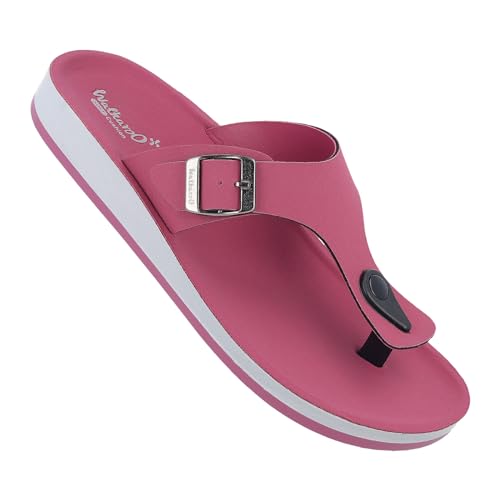 WALKAROO Women's Fashion Sandals with Cushion Sole, Toe Seperator, Broad Straps and Lightweight - WE2349