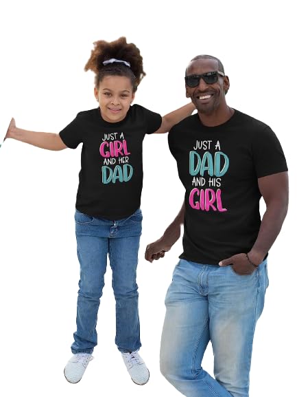 Set of 2 Daddy Daughter Shirts; Just a Girl and Her Dad; Just a Dad and His Girl
