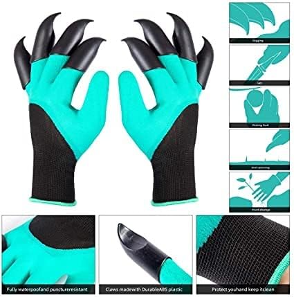 Image of Garden Art Multipurpose Gloves| Cut-Resistant Gloves, Rubber Coated, Comfortable For Wood Working, Construction Work, Electric Welding and Other Activites (With 2 Hand Claws)